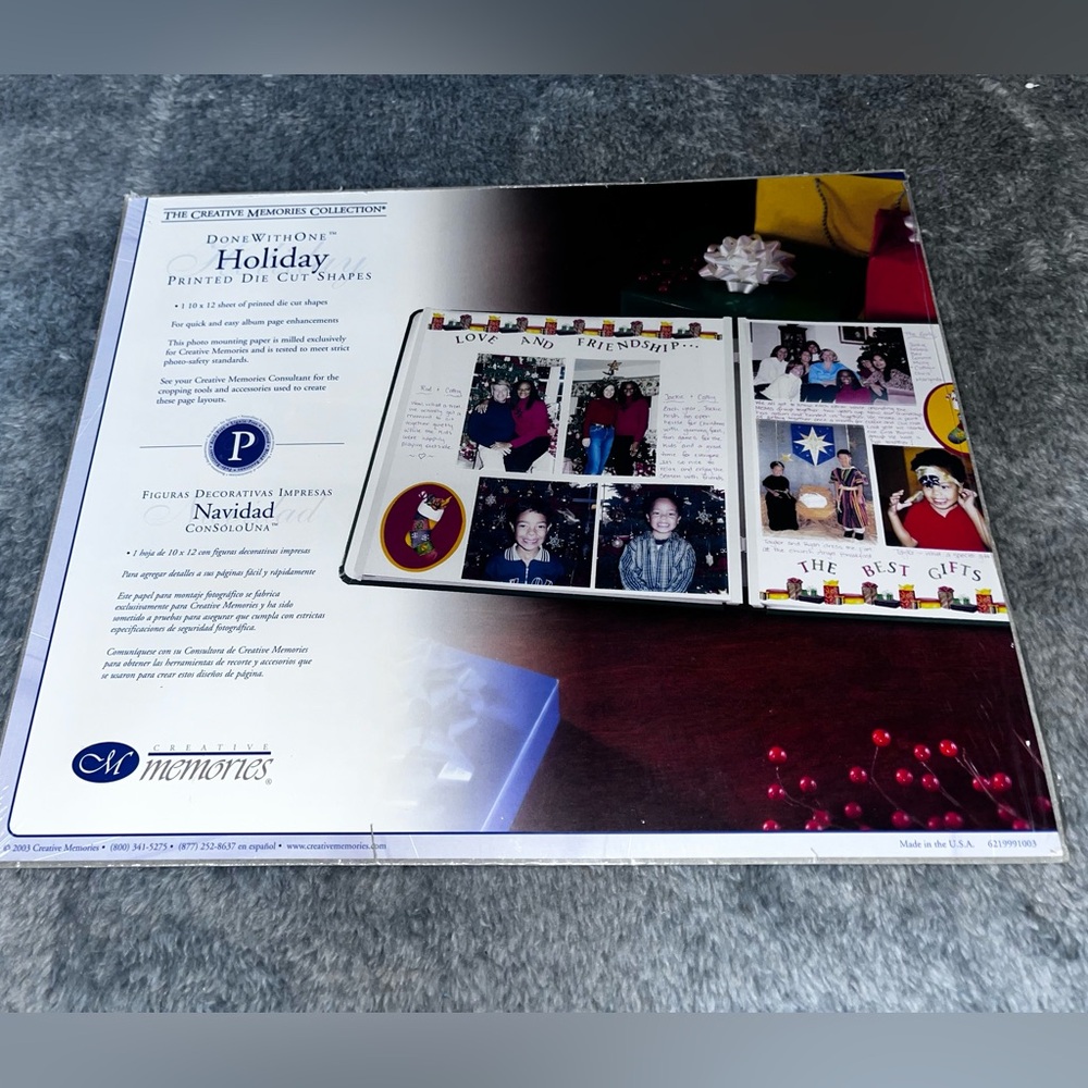 Creative Memories Done With One Holiday Die Cut Shape Kit